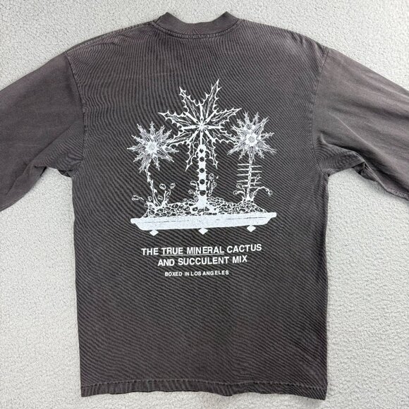 Cactus Store T Shirt Mens Medium Grey Stone Eaters True Mineral Long Sleeve LA 1 - Picture 3 of 9